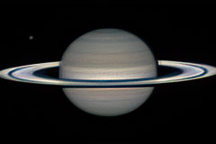 Saturn and Dione - October 18, 2026, 11:01 PM EDT